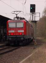 143 929-8 in Rheydt Odenkirchen als schiebende Lok einer RB 27 nach Mnchengladbach am 3.4.2012