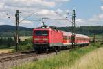 143 172 mit RB 58155 bei Wettelsheim (02.08.2011)