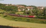 RB 19287 (Geislingen(Steige)-Ulm Hbf) mit Schublok 143 *** bei Lonsee 18.6.12