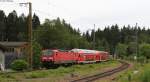 143 145-1 und 055-2 mit der RB 26958 (Seebrugg-Freiburg(Breisgau) Hbf) in Hinterzarten 24.6.12