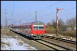 S-Bahn Nrnberg alt: 143 119-6 schiebt ihren S-Bahnzug Richtung Eggolsheim am 1.