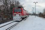 143 093-3 mit RB in Zwickau Plbitz auf dem Weg nach Freiberg (Sachs). 21.02.2013