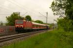 143 042 mit ihrer RB nach Neuenburg in Freiburg St.Georgen. 16.5.13