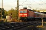 143 824 zieht einen RB am Abend des 25.09.2006 nach Bamberg (hier kurz nach Breitengbach)