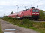 143 354-9 unterwegs Richtung Halle bei Bielen (Nordhausen)