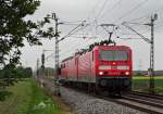 Am 25.5.13 kam ein  Regio  PBZ über die KBS310 gerollt. 
Gebildet wurde der Zug aus 143 062, 143 083 und 111 139 sowie einem Dosto. 
Aufgenommen zwischen Peine und Vechelde.