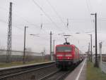 DB 143 858-9 mit der RB 16373 von Sangerhausen nach Erfurt Hbf, am 21.01.2014 in Erfurt Ost.