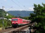 Am 12.6.13 war die 143 880 mit einer der letzen Planmäßig aus n-Wagen bestehenden Zügen zwischen Stuttgart und Tübingen unterwegs.