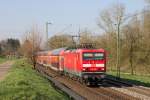 Für die Bespannung des RE 22022 (Tübingen Hbf - Stuttgart Hbf) war am 28. März 2014 die Stuttgarter 143 802 zuständig. Bei Wernau am Neckar konnte ich dabei diese Aufnahme anfertigen.