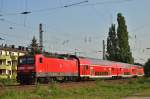 Schiebab 143 910, zu mindest aus dem Bahnhof Rheydt Hbf in Richtung Odenkirchen mit einem RB 27 Zug nach Koblenz. Montag 5.5.2014