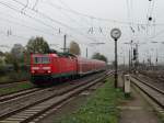 DB Regio Hessen 143 637 am 30.10.14 in Mainz Bischofsheim mit der RB75 