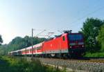 143 018 mit RB 24419 (Tostedt–Hamburg-Harburg) am 13.10.2005 zwischen Klecken und Hittfeld