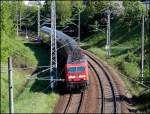 143 277-2 mit RB33326 aus Sassnitz kommend.  Stralsund am 31.05.06 