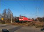 Lok 143 333 strebt mit RB28150 Cottbus - Falkenberg/Elster (RB43) gleich seinem Zielbahnhof entgegen.