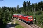 143 316-8 mit der RB 26953 (Freiburg(Brsg)Hbf-Seebrugg) am Windgfällweiher 14.7.15