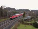 Weil der Steuerwagen defekt war, zog die 143 360 den RE am 09.12.15 von Dresden Hbf nach Hof Hbf.