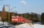 143 856-3 und 143 042-0 mit der RB 17232 (Titisee-Freiburg(Brsg)Hbf) bei Titisee 10.3.16