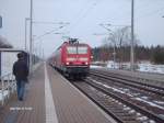 BR 143 829-0 zog einen RB nach Leipzig Hbf.(aufgenommen am 23.03.2007 in Burgkemnitz)