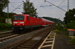 Einfahrt einer RB 27 in Leubsdorf am Sonntagabend den 12.6.2016