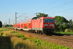 143 926-6 mit RE 17684 von Leipzig Hbf nach Magdeburg Hbf, am 18.06.2016 in Zschortau.
