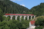 143 050-3? und 143 350-7 ? mit der RB 17276 (Seebrugg-Freiburg(Brsg)Hbf) auf dem Ravennaviadukt 7.8.16