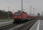 DB 143 190-7 mit dem RE 4656 von Halle (S) Hbf nach Kassel-Wilhelmshöhe, am 23.11.2015 in Sangerhausen.