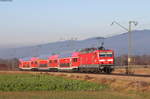 RB 17264 (Seebrugg-Freiburg(Brsg)Hbf) mit Schublok 143 332-5 bei Himmelreich 5.12.16