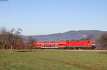 RB 17220 (Neustadt(Schwarzw)-Freiburg(Brsg)Hbf) mit Schublok 143 055-2 bei Himmelreich 5.12.16