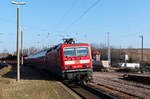 143 137-8 am 13.02.2015 im sich damals im Umbau befindlichen Bahnhof Wolkramshausen