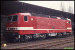 Fahrzeugschau am 5.4.1992 im Bahnhof Menden: DR 143560