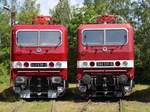 243 936-2 FWK, 243 117-9 DB waren am 01.06.19 beim Eisenbahnfest im Bw Weimar zu sehen.