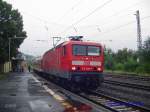 Im Bahnhof Sterbfritz, wo vor einigen Jahren noch Bgelfalten 110.4 das Bild im Nahverkehr prgten sind heute 111, 112 und 143 anzutreffen.