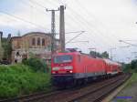 143 040-4 fhrt am 22.06.2007 mit einer RB von Elsterwerda-Biehla nach Dresden Hbf in Dresden-Cotta ein.

