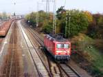 143 313_Lz aus Richtung Friedberg_Einfahrt Gieen Hbf_Okt 08-24_01