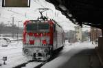 Eine 143 am 18.02.09 auf dem Weg nach Zwickau in Chemnitz Hbf