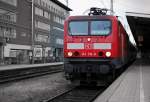 Die DB 143 316-8 mit RB 31577 (Freiburg Hbf - Seebrugg) beim ausfahrt von Freiburg Hbf am 26. 07 2010.