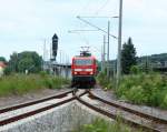 Am 19.06.2010 begegnete mir die BR 143 908-2 im Bhf.-Flha.