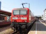 143 050-3 ist die Schublok der Regionalbahn nach Seebrugg.