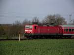 DB Regio 143 321-8 am 28.03.14 bei Frankfurt Mainkur 