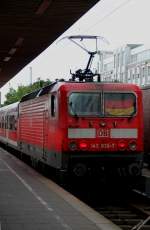 Hier steht 143 835 mit ihrer RB nach Itzehoe am 30.06.2014.