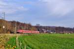 143 970-2 mit einer X-Wagengarnitur als S6 in Richtung Düsseldorf bei Essen Kettwig (20.11.14)