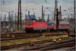 143 205-3 abgestellt im Vorfeld des Leipziger Hbf abgelichtet am 11.02.16.