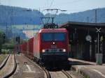 MEG 601 + MEG 802 mit Holzzug am 27.06.2011 in Kreiensen