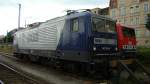 143 554-4 der RBH und MEG 605, zum Tag der offenen Tr in BW Halle P., 02.07.2011.