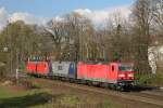 RBH 130 (143 273)+RBH 112+DB/GC/RBH 185 328 am 24.3.14 in Ratingen-Lintorf.