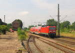 DB 143 293-9 mit der RB 16364 von Erfurt Hbf nach Sangerhausen, am 11.07.2014 in Großrudestedt.