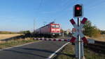 Ein Trabbi kommend aus Kämmereiforst zur Fahrt nach Delitzsch am Bahnübergang Boyda.