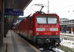 DB 143 267 - Berlin-Gesundbrunnen - mit Zug auf RE5 - 15.02.2021