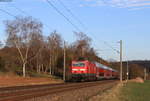 143 346 mit der RB 15257 (Limburg(Lahn)-Frankfurt(Main)Hbf) bei Niederbrechen 29.3.21