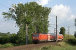 Am späten Nachmittag des 09.06.2016 konnte 143 283-0 mit RB 26178 Chemnitz-Elsterwerda nahe Münchhof aufgenommen werden.